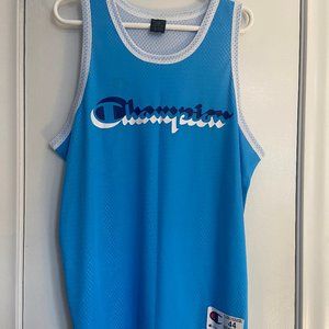 Champion Blue & White Mesh Tank Top